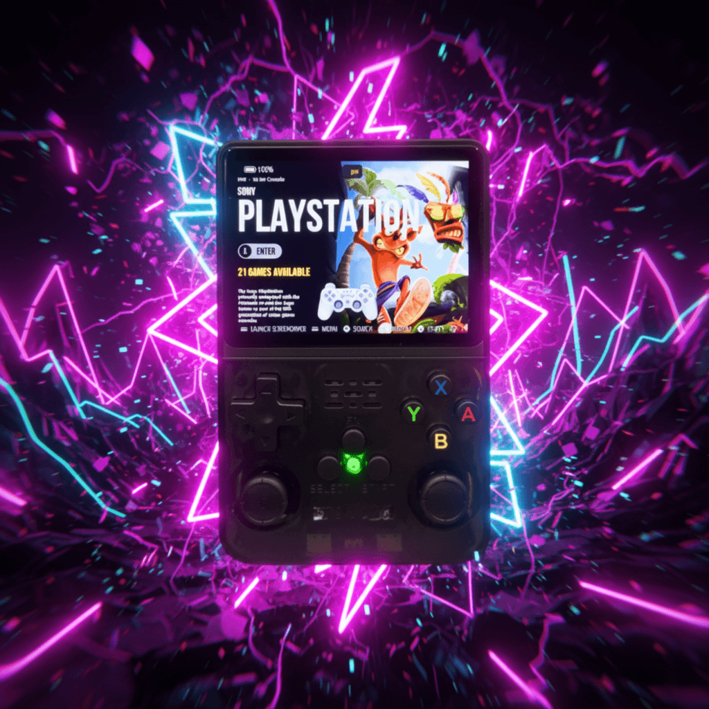 Arcade Palm R36S Retro Handheld Console - Stealth Mode